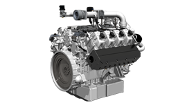 Tedom 185 kW low-emission V8 engine