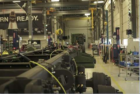 The Mack Defense production line