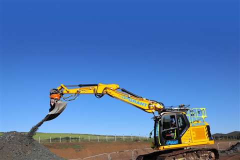  Tom Grant Plant Hire's new 150X excavator at work in Scotland.