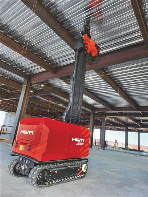 Hilti’s Jaibot takes on some of construction’s most tedious tasks and can compile as-built data while it works