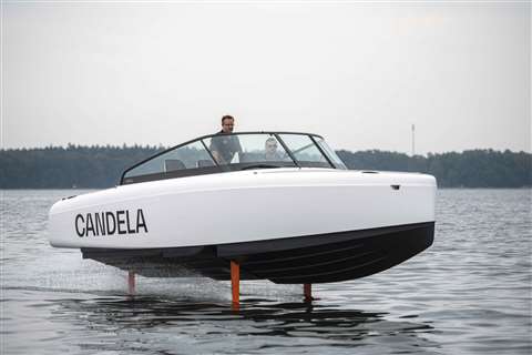 Candela hydrofoil electric boat