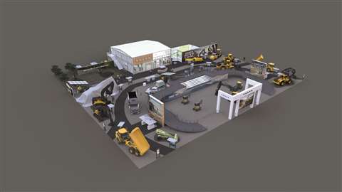 A render of the 5,000 square metre Volvo CE stand at ConExpo-Con/Agg. 
