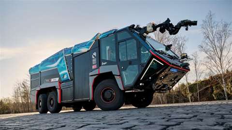 Scania diesel-electric hybrid powers airport fire truck
